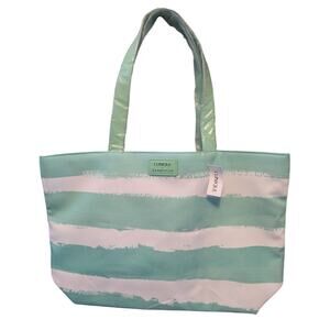 NWT Clinique x Drawbertson Striped Tote Bag